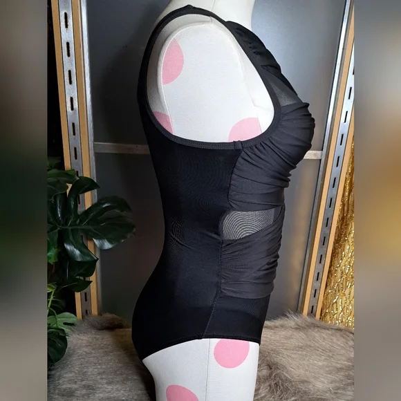 Miraclesuit • Black Sexy Ruched Slimming One Shoulder One Piece Swimsuit Summer